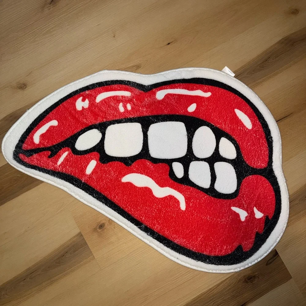 Red Lips Bite Rug